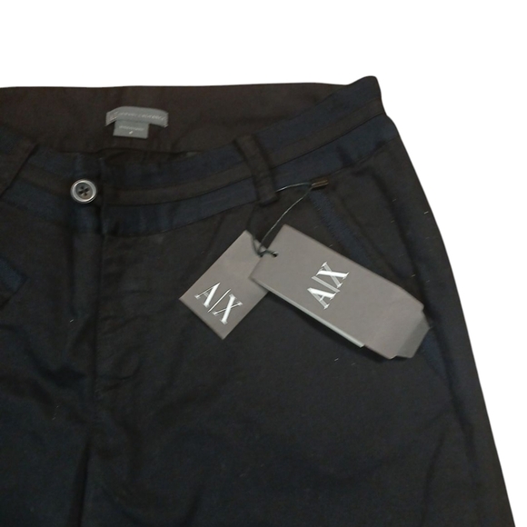 NEW Armani Exchange Black Cropped Trousers Women's Capri Pants Size 6 - Picture 4 of 11